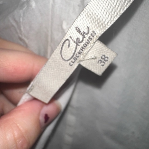 Ckh Clockhouse V-Neck Embroidered Backless Flutter Babydoll White Mini Dress - Picture 5 of 10